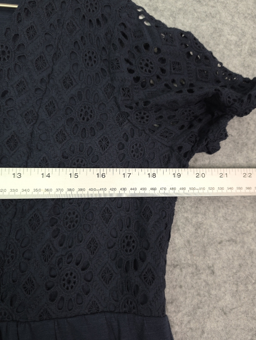 Seraphine Orla Vneck Lace A-line Navy Dress Maternity Nursing - Picture 5 of 7